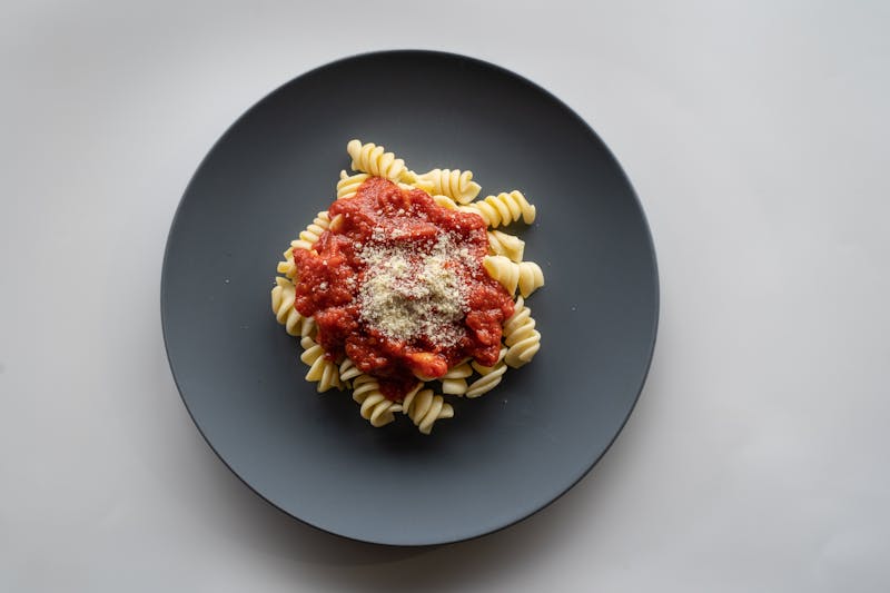 Pasta side dish with marinara sauce